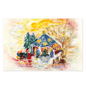 Grußkarte „Weihnachtsavillon“. Motiv: Karina Finkenau. SKU: 720462
